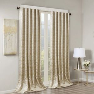 SunSmart Cassius Marble Jacquard Lined Total Blackout Curtain Panel